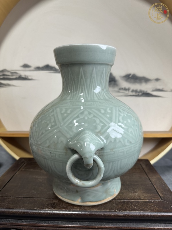 古玩陶瓷青釉尊真品鑒賞圖