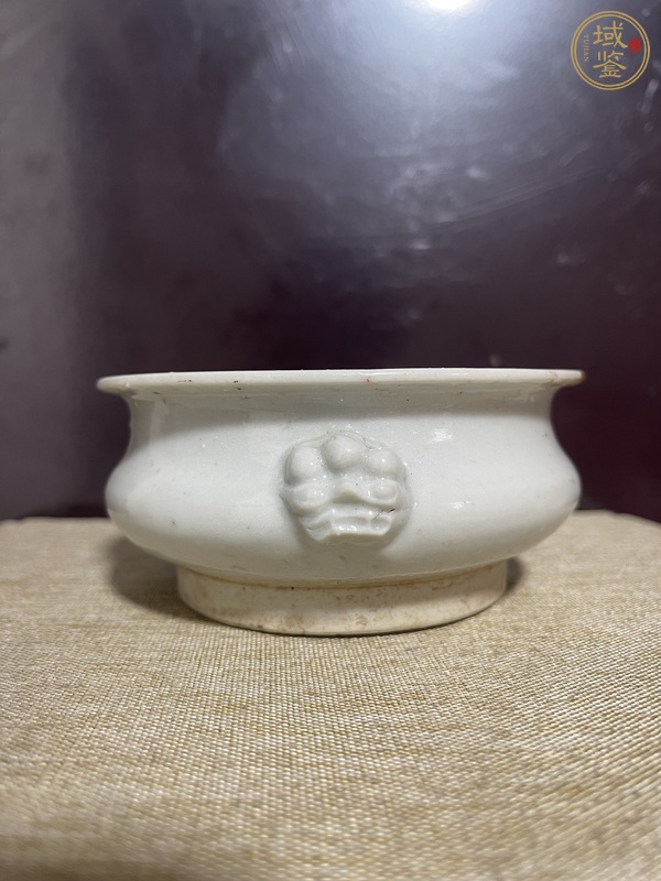 古玩陶瓷德化白瓷獅耳爐真品鑒賞圖