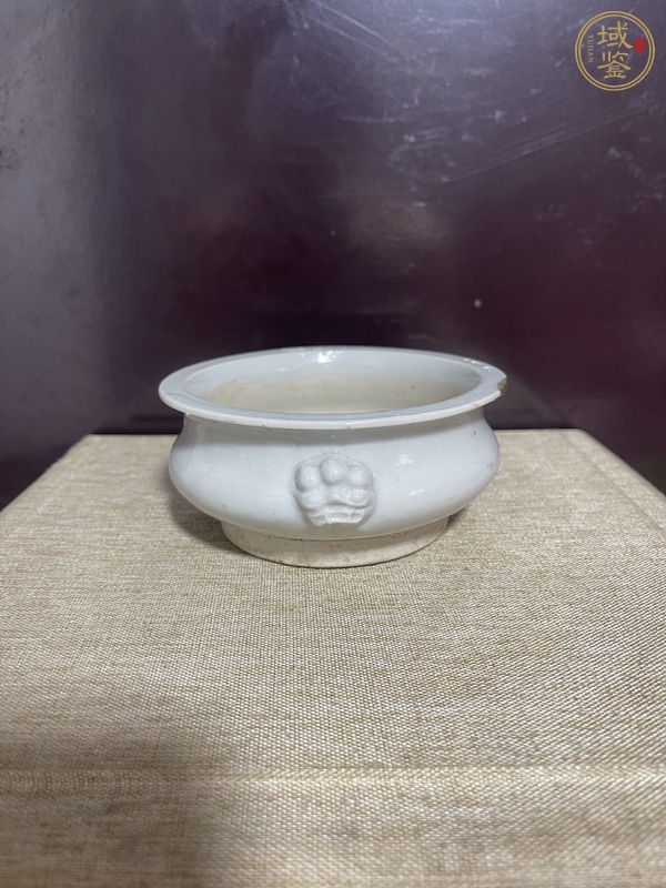 古玩陶瓷德化白瓷獅耳爐真品鑒賞圖