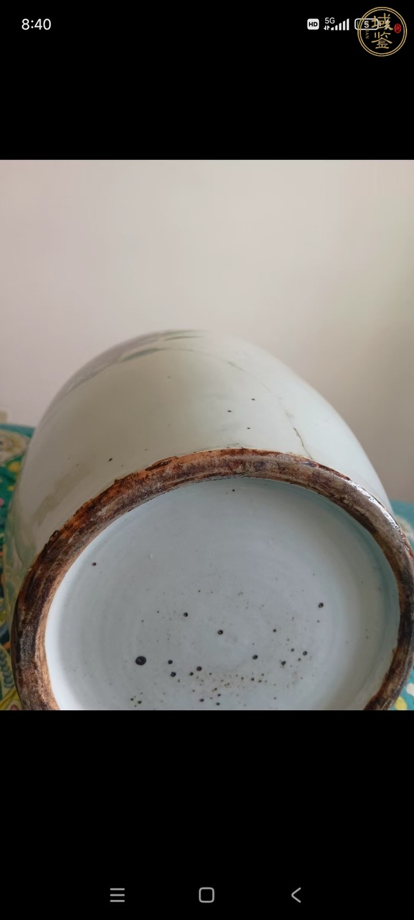 古玩陶瓷青花花鳥紋雞腿瓶，底圖模糊，偏老真品鑒賞圖