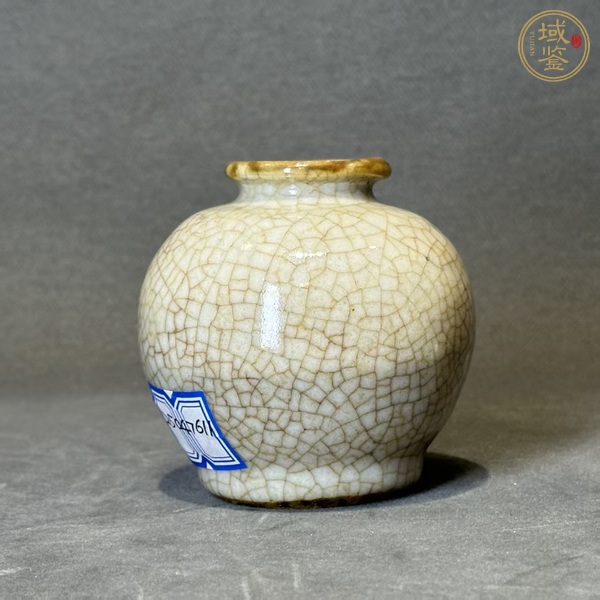古玩陶瓷哥釉石榴罐真品鑒賞圖