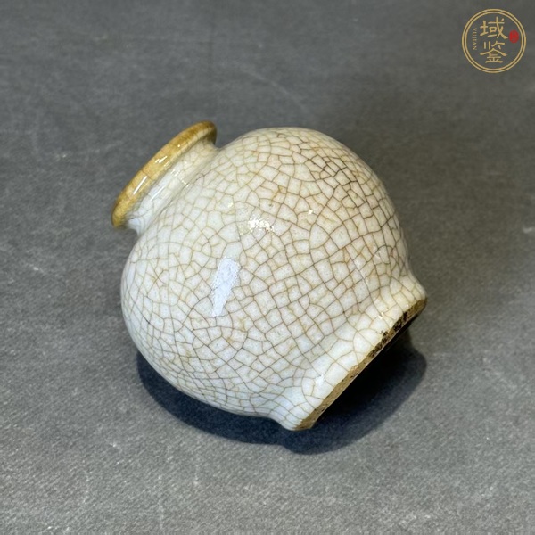 古玩陶瓷哥釉石榴罐真品鑒賞圖
