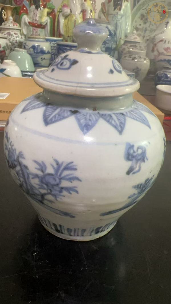 古玩青花蓋罐真品鑒賞圖