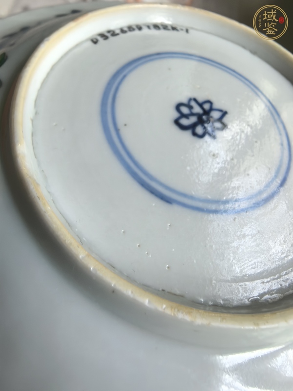 古玩陶瓷清康熙 青花五彩花卉紋盤(pán)真品鑒賞圖