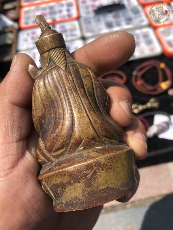 古玩銅器銅蓮花生真品鑒賞圖