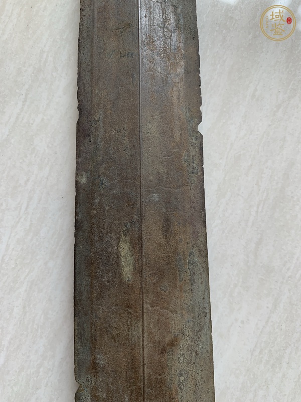 古玩銅器筒子柄銅劍真品鑒賞圖
