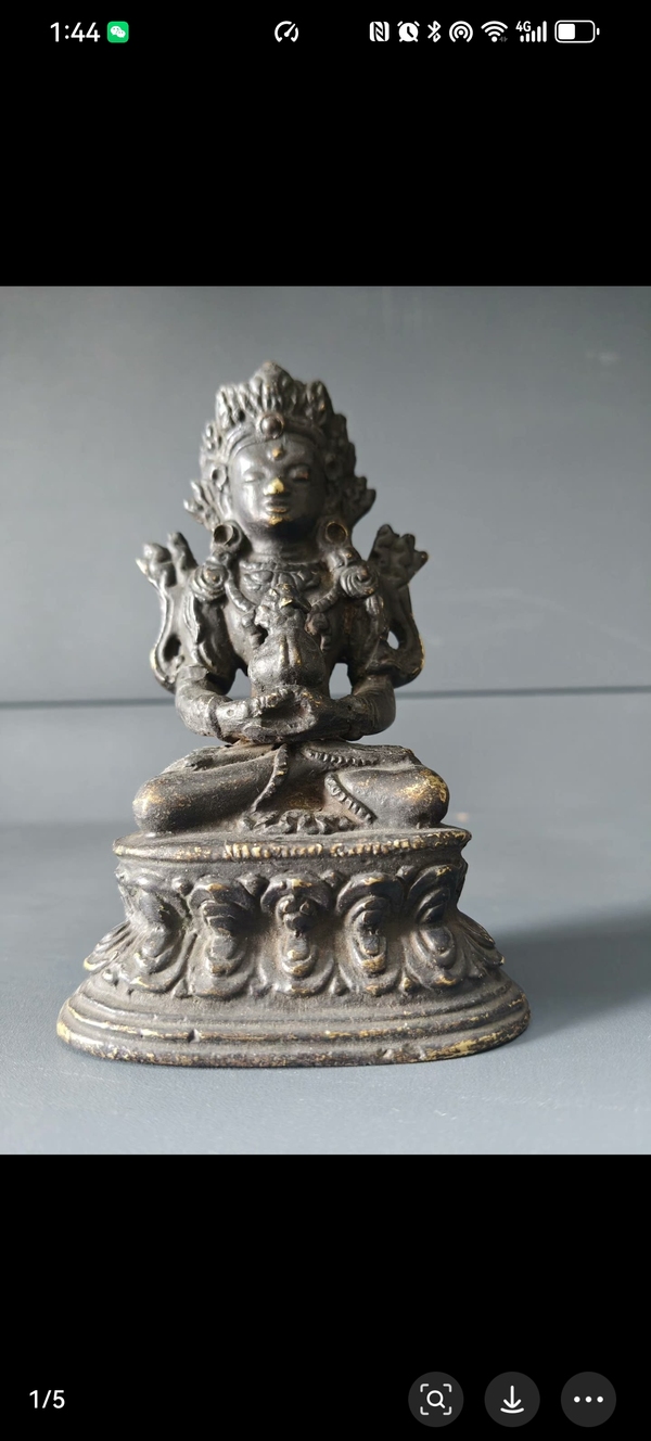 古玩銅器清代無(wú)量壽造像拍賣，當(dāng)前價(jià)格6800元