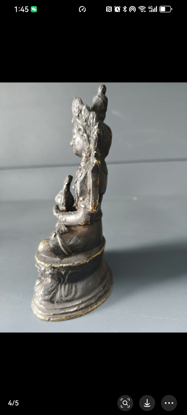 古玩銅器清代無(wú)量壽造像拍賣，當(dāng)前價(jià)格6800元