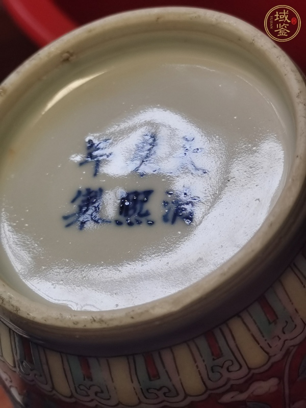 古玩陶瓷五彩洞石花卉紋棒槌瓶真品鑒賞圖