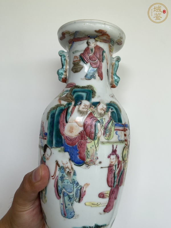 古玩陶瓷晚清粉彩瓶真品鑒賞圖