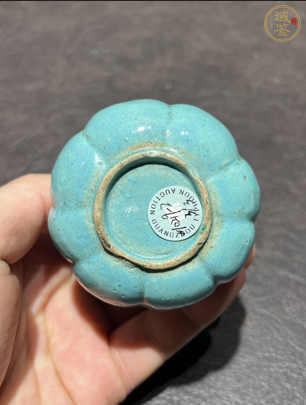古玩陶瓷綠釉綬帶葫蘆瓶真品鑒賞圖