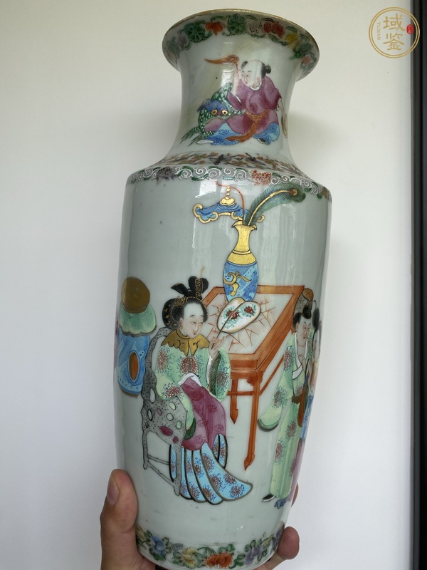 古玩廣彩人物瓶真品鑒賞圖