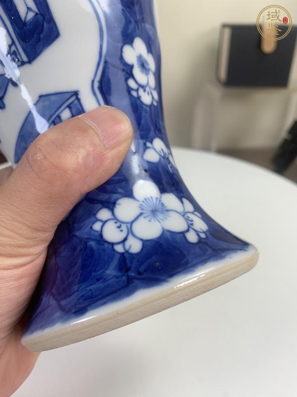 古玩陶瓷冰梅博古開窗蓋瓶真品鑒賞圖
