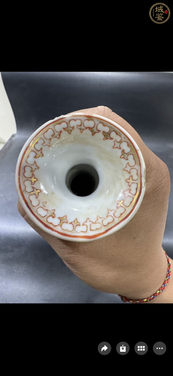 古玩陶瓷人物紋蒜頭瓶真品鑒賞圖