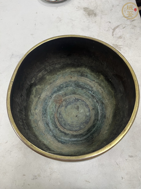 古玩陶瓷銅胎掐絲琺瑯花卉紋案缸真品鑒賞圖