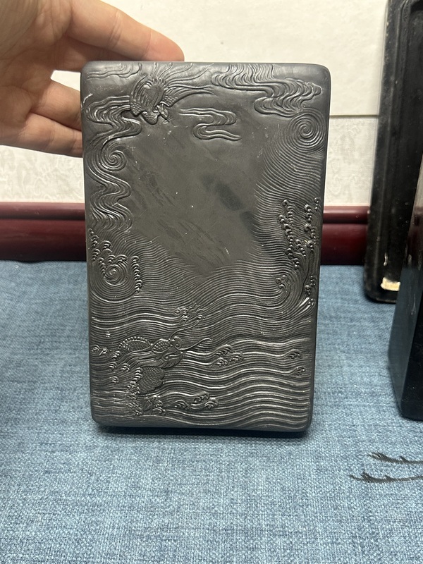 古玩陶瓷民國精品云龍紋老硯臺(tái)拍賣，當(dāng)前價(jià)格2890元