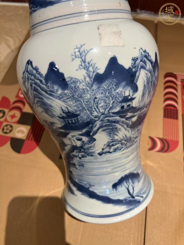古玩陶瓷青化山水鳳尾尊真品鑒賞圖
