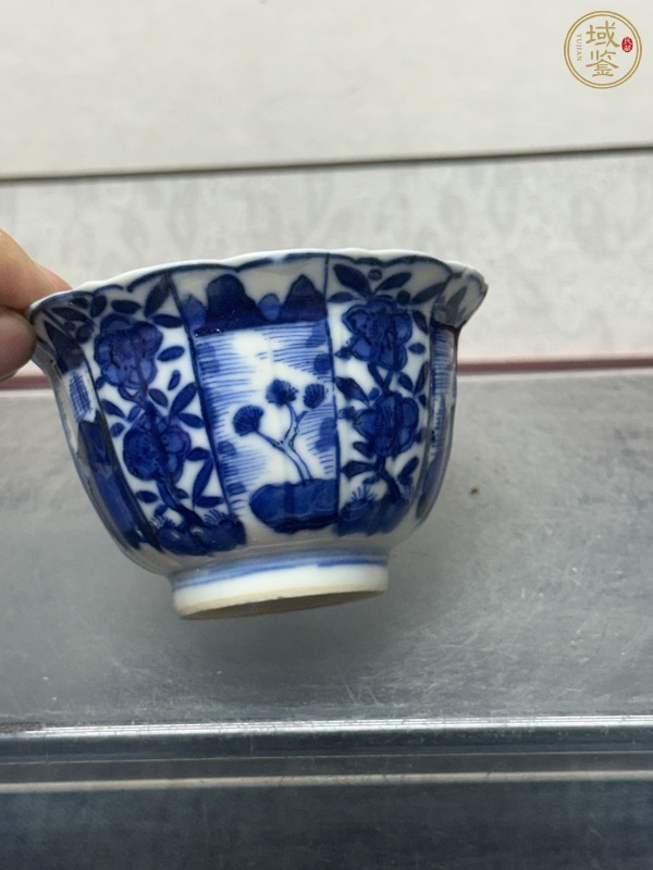 古玩陶瓷青花折沿杯真品鑒賞圖