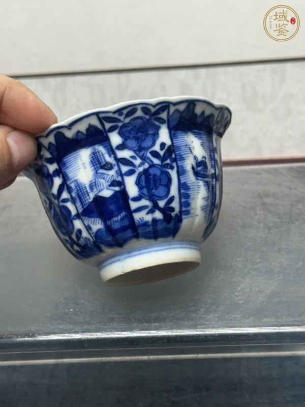古玩陶瓷青花折沿杯真品鑒賞圖