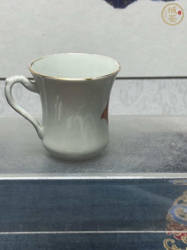 古玩陶瓷民國(guó)雙旗杯真品鑒賞圖