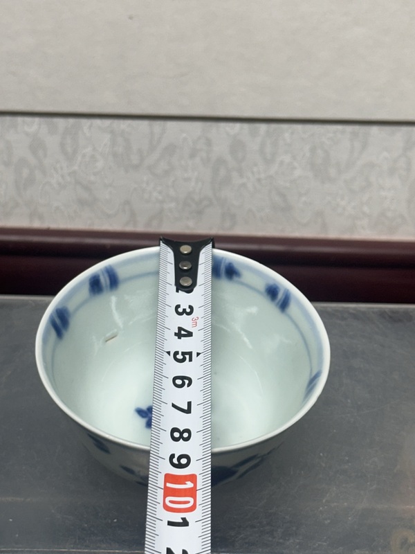 古玩陶瓷清康熙精品花卉獅紋青花茶圓拍賣(mài)，當(dāng)前價(jià)格1260元