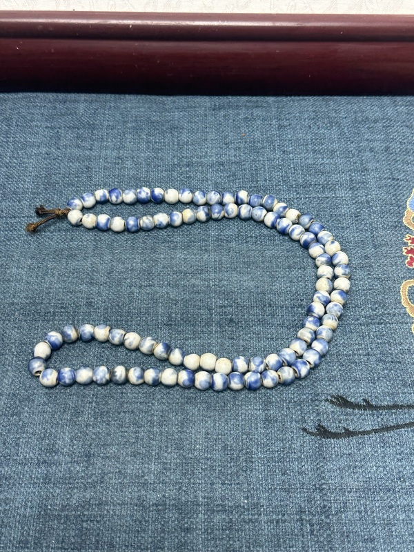 古玩陶瓷清晚期精品青花瓷珠鏈拍賣，當(dāng)前價格369元