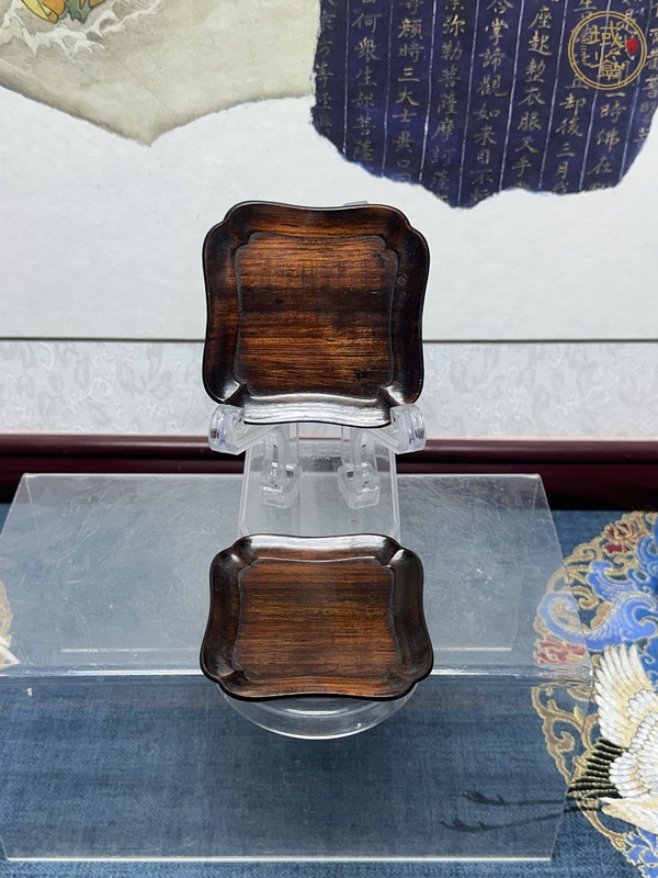 古玩 四方倭角盞托真品鑒賞圖
