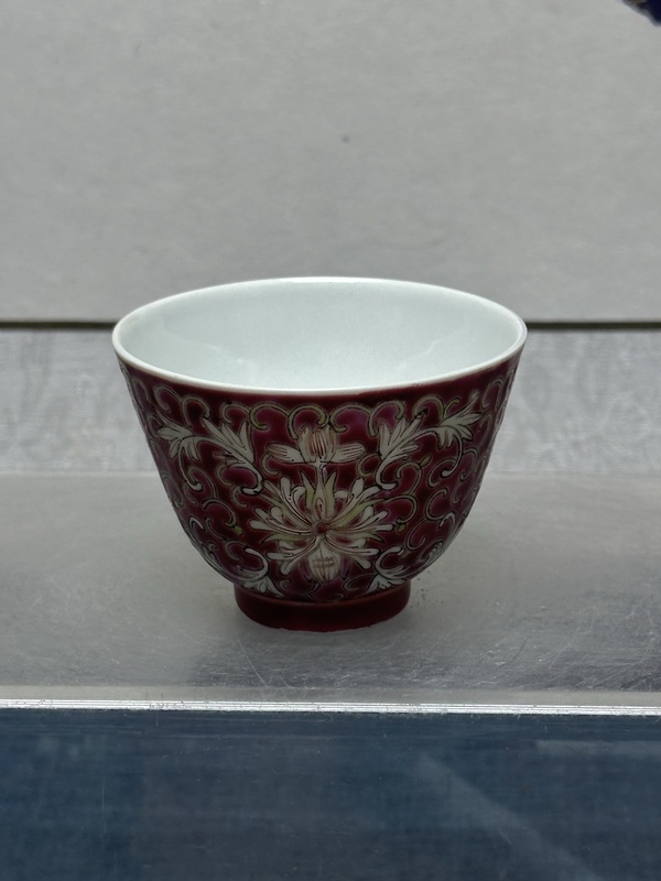 古玩陶瓷民國(guó)精品花間壽字紋粉彩杯拍賣，當(dāng)前價(jià)格239元