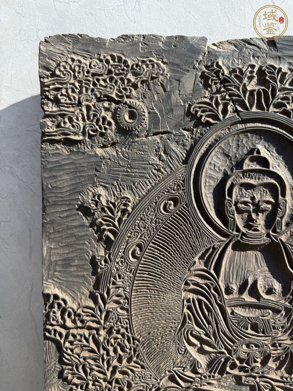 古玩雜項木雕佛印板真品鑒賞圖