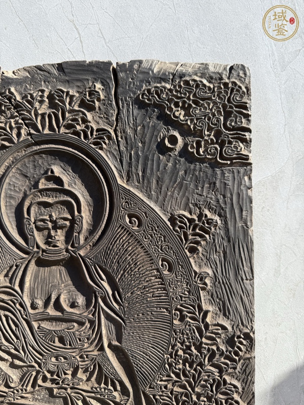 古玩雜項木雕佛印板真品鑒賞圖