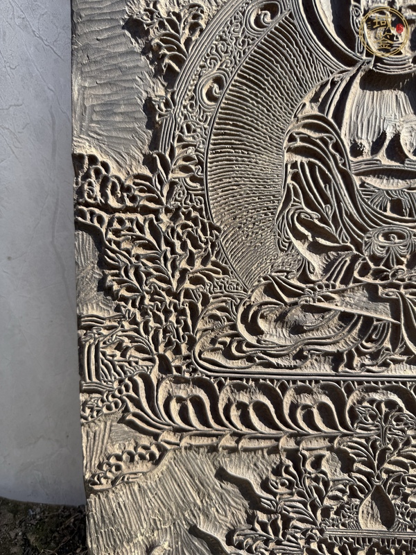 古玩雜項木雕佛印板真品鑒賞圖