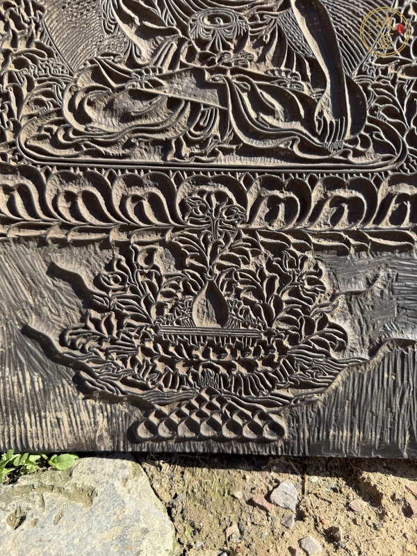 古玩雜項木雕佛印板真品鑒賞圖