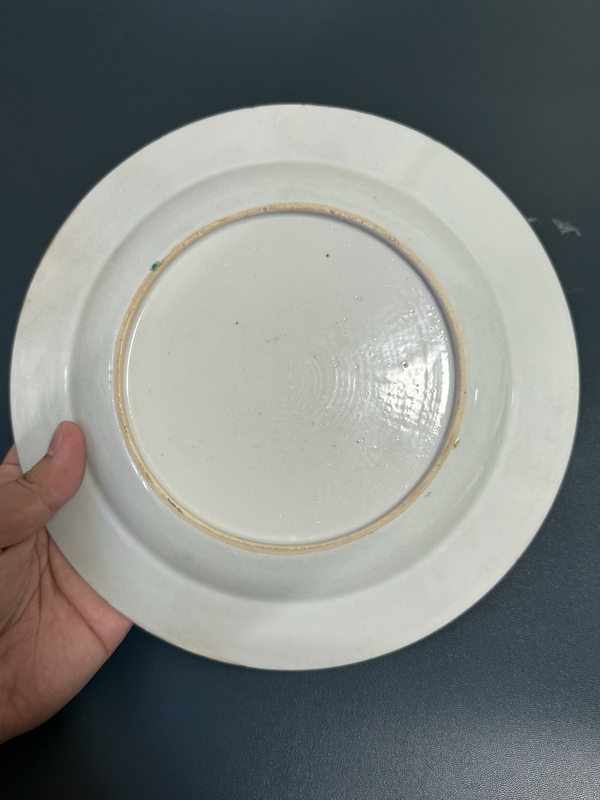 古玩陶瓷清·乾隆漁家樂細路粉彩盤拍賣，當前價格1500元