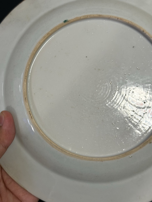 古玩陶瓷清·乾隆漁家樂細路粉彩盤拍賣，當前價格1500元