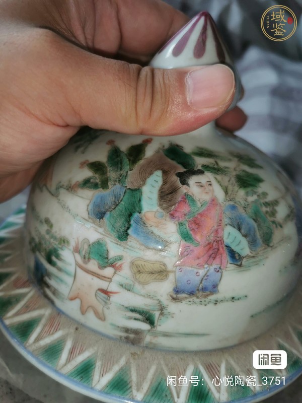 古玩陶瓷90-00年代 粉彩人物紋將軍罐真品鑒賞圖