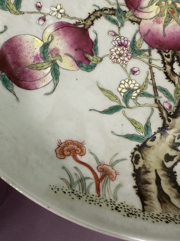 古玩陶瓷粉彩盤真品鑒賞圖