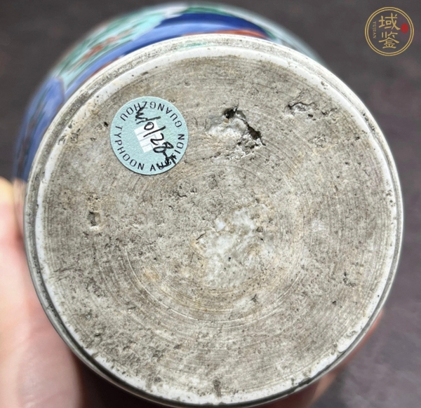 古玩陶瓷清順治 青花五彩花卉紋蓮子罐真品鑒賞圖