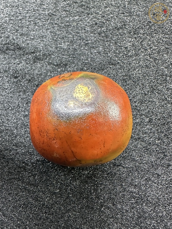 古玩玉器紅縞瑪瑙珠真品鑒賞圖