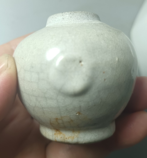 古玩陶瓷清早期哥釉水盂拍賣，當前價格188元