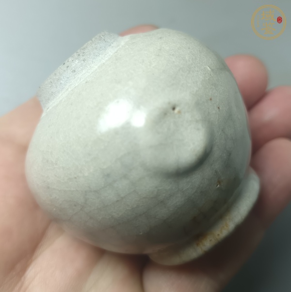 古玩陶瓷哥釉水盂真品鑒賞圖