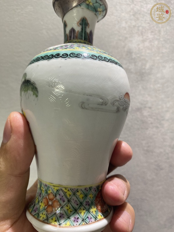 古玩陶瓷乘舟圖梅瓶真品鑒賞圖