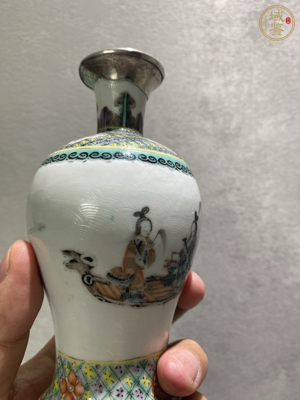古玩陶瓷乘舟圖梅瓶真品鑒賞圖