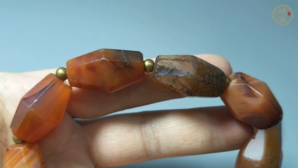 古玩玉器瑪瑙手鏈真品鑒賞圖