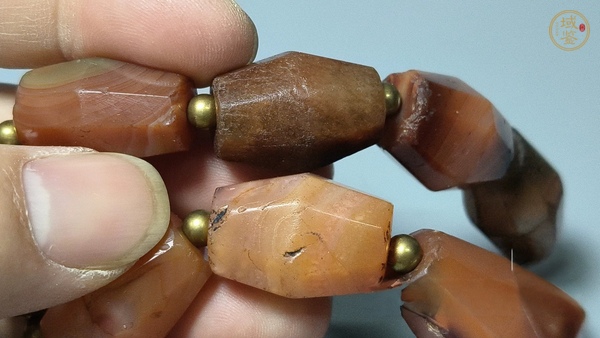 古玩玉器瑪瑙手鏈真品鑒賞圖