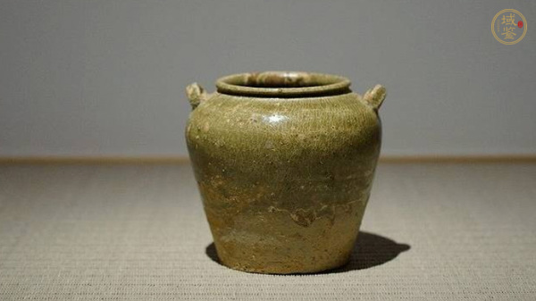 古玩陶瓷青釉雙系罐真品鑒賞圖
