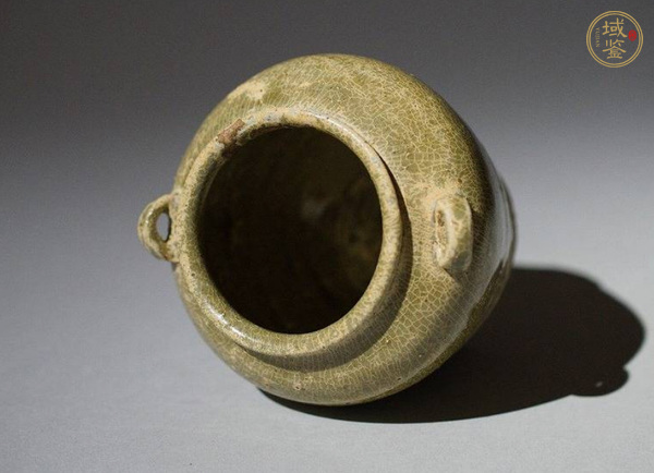古玩陶瓷青釉雙系罐真品鑒賞圖