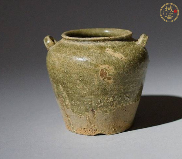 古玩陶瓷青釉雙系罐真品鑒賞圖
