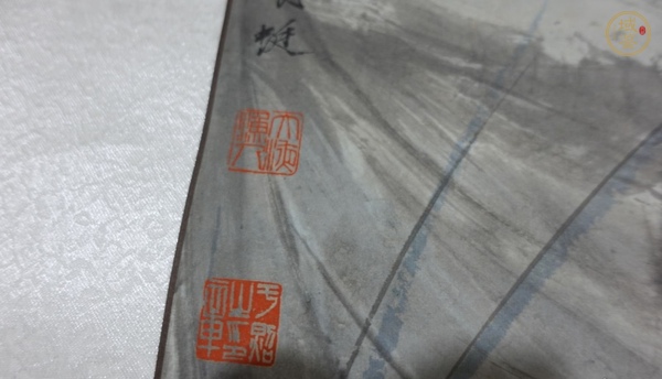 古玩字畫張大千款荷花立軸真品鑒賞圖
