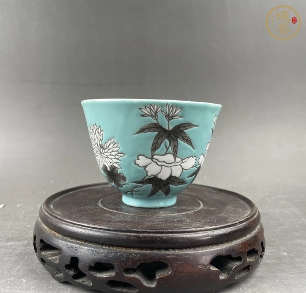 古玩陶瓷大雅齋風(fēng)格花鳥(niǎo)紋杯真品鑒賞圖