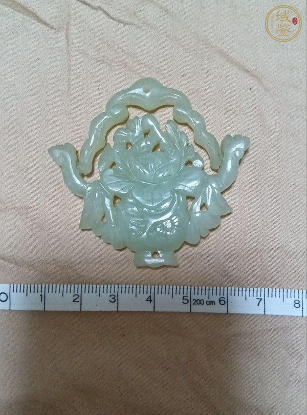 古玩玉器岫玉雕“提籃佩”真品鑒賞圖